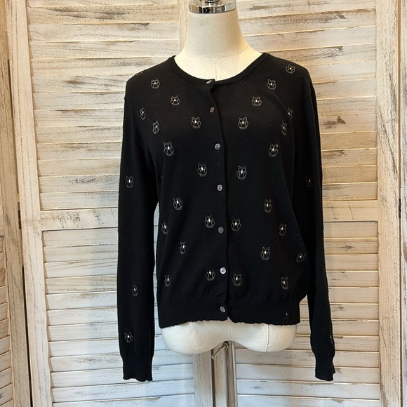 Tulip B Owl Print Button Front Cardigan - Picture 5 of 5